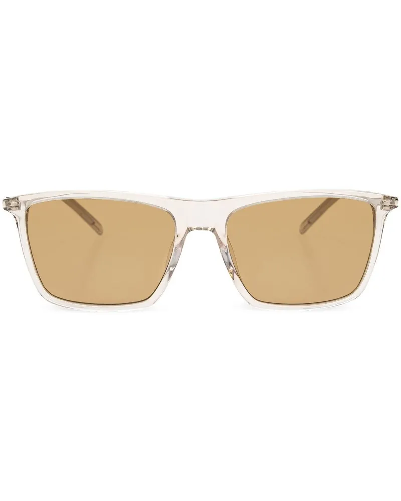 Saint Laurent SL 668 rectangle-frame sunglasses Nude