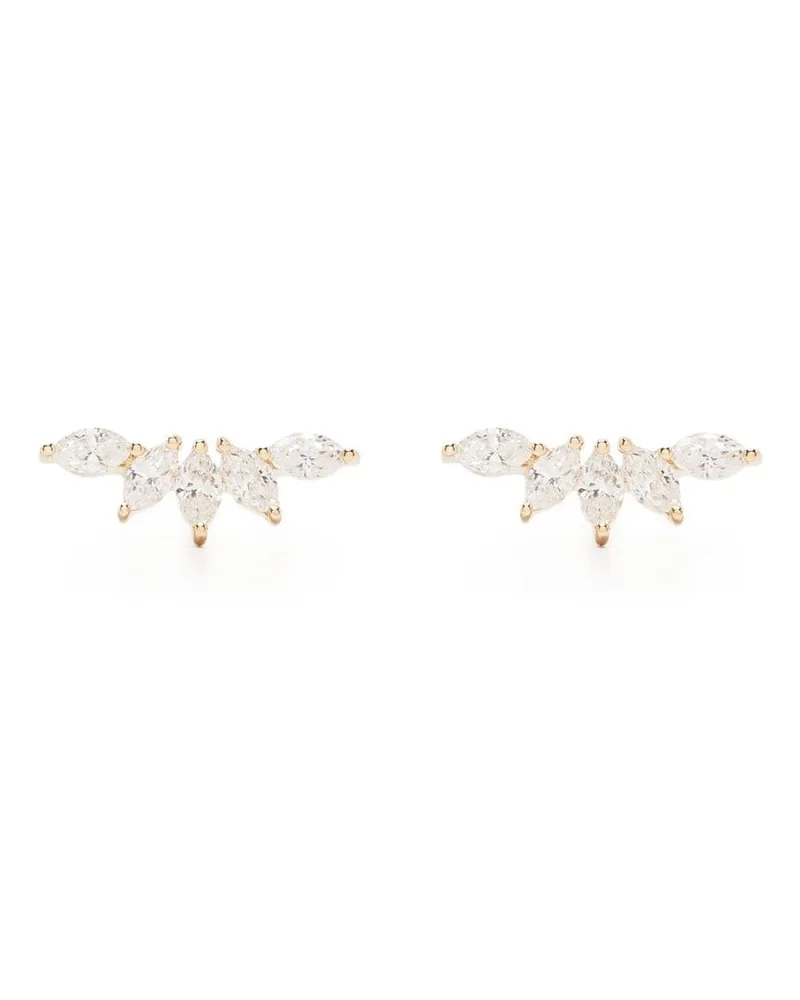 EF Collection 14kt Gelbgoldohrring mit Diamanten Gold