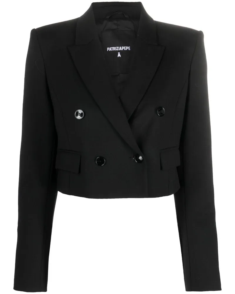 Patrizia Pepe Cropped-Blazer Schwarz