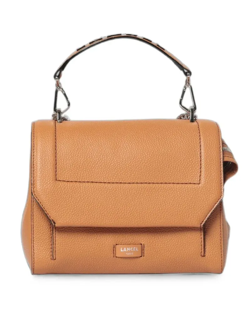 Lancel Ninon grained leather shoulder bag - Nude Nude