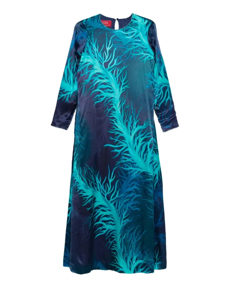 For Restless Sleepers long-sleeve maxi dress - Blau Blau