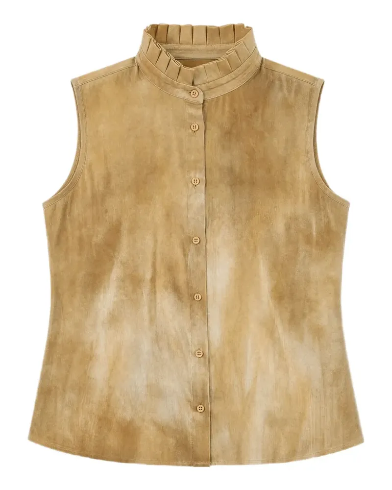 Uma Wang Tina ruffled-collar top - Gelb Gelb