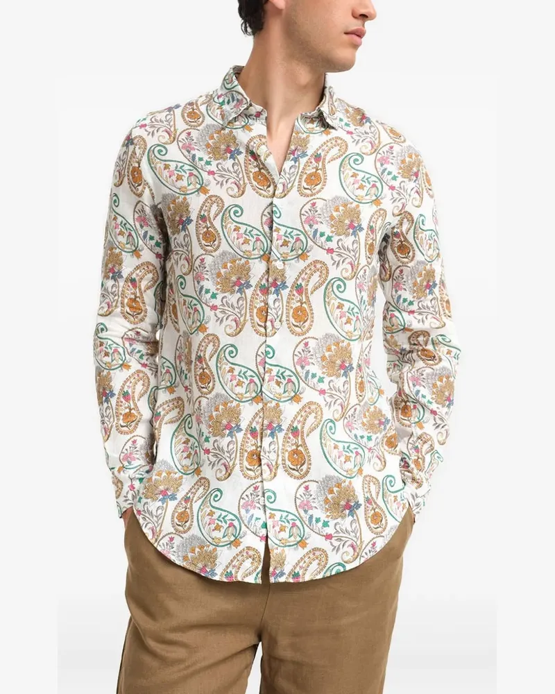 PENINSULA Hemd mit Paisleymuster - Grau Grau
