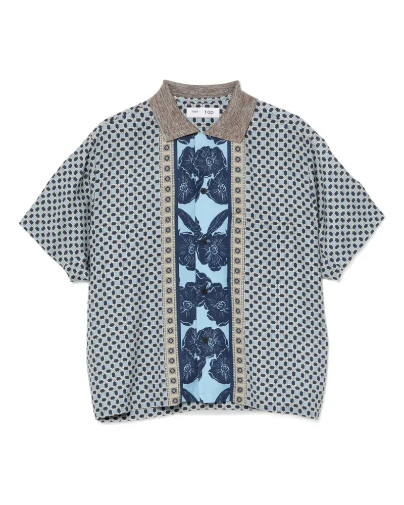 Toga Hemd mit geometrischem Print - Blau Blau