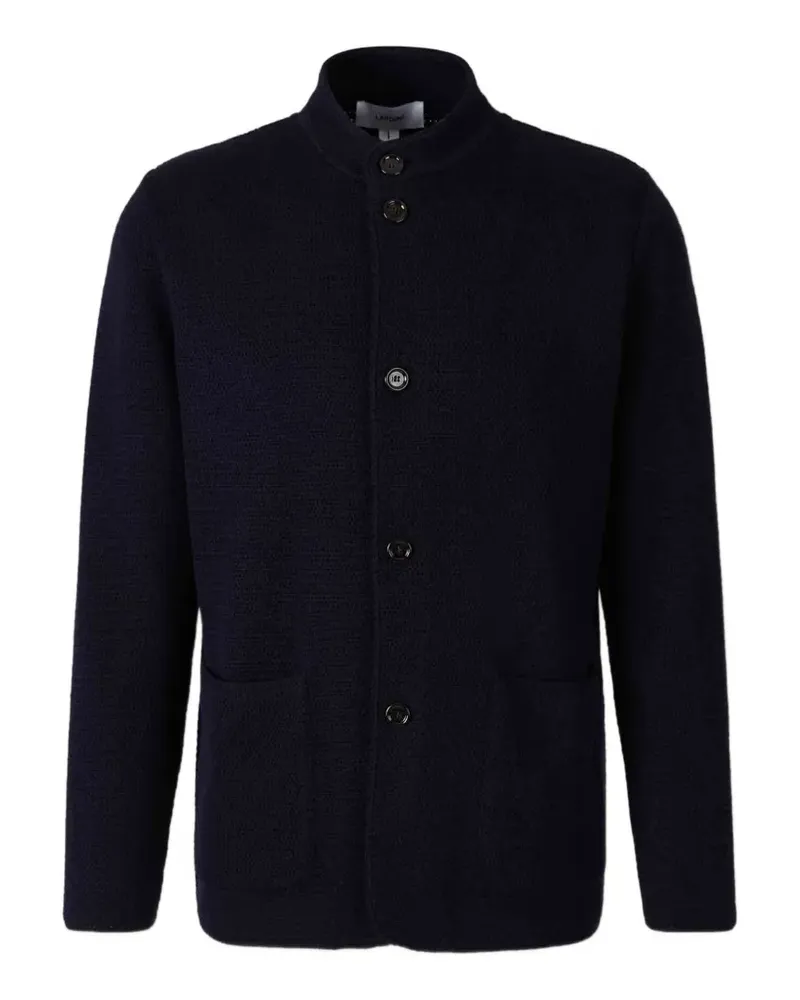 LARDINI Cardigan aus Schurwolle mit Korbgeflecht - Blau Blau