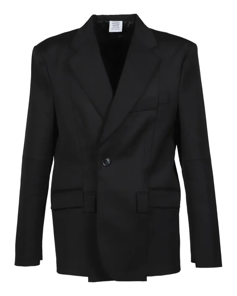 VETEMENTS Einreihiges Sakko - Schwarz Schwarz