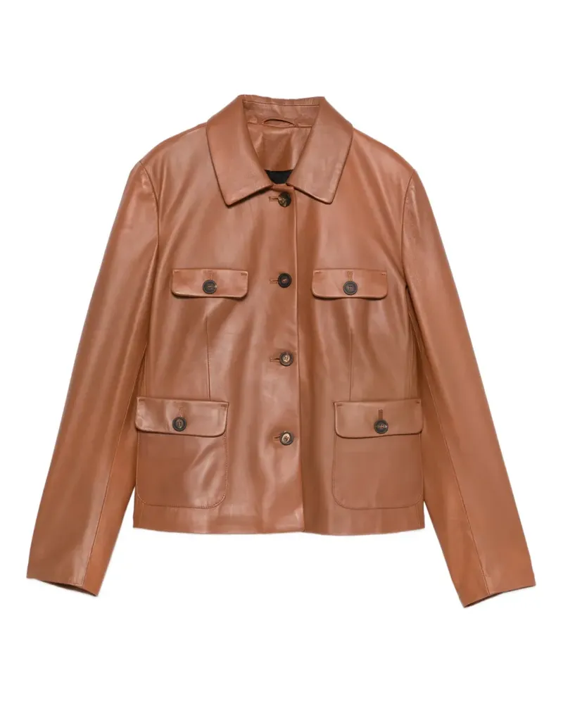 Tagliatore Geknöpfte Jacke mit Brusttasche - Braun Braun