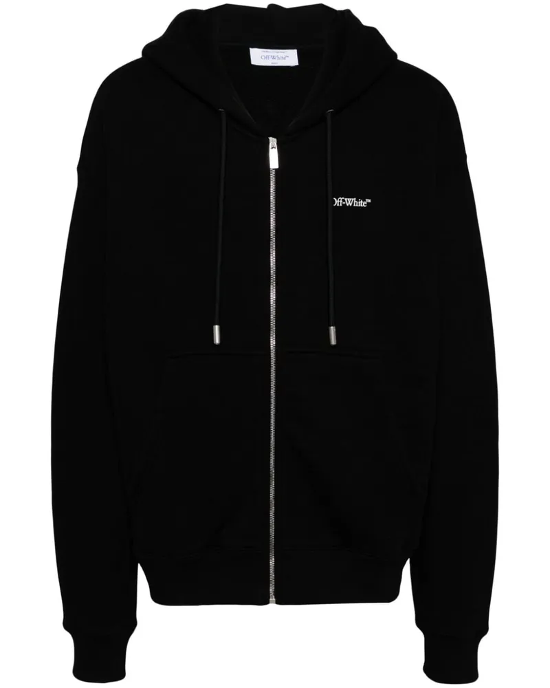OFF-WHITE Kapuzenjacke mit grafischem Print - Schwarz Schwarz