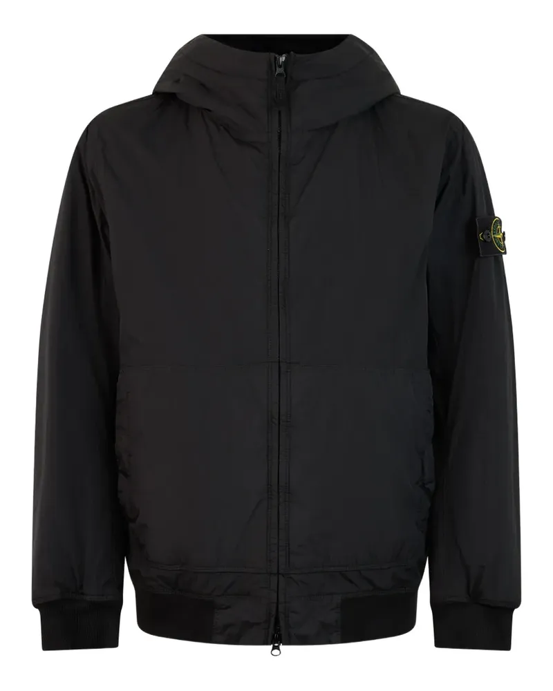 Stone Island 4100110 Reps NY Jacke mit Knitteroptik - Schwarz Schwarz