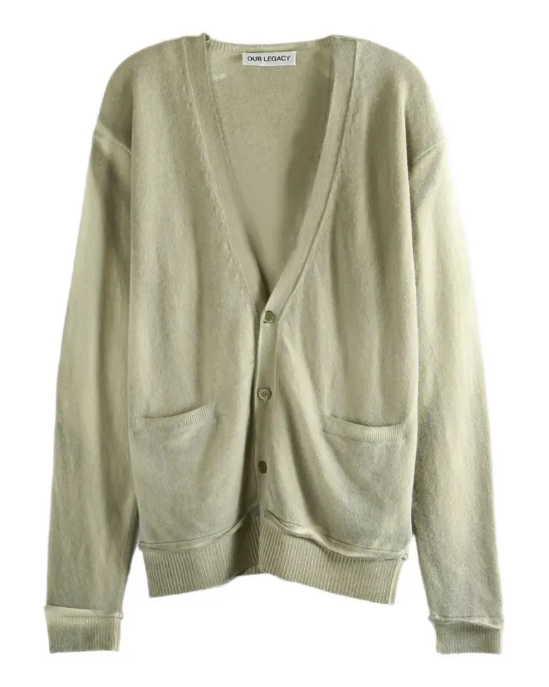 Our Legacy spray-dyed wool cardigan - Nude Nude