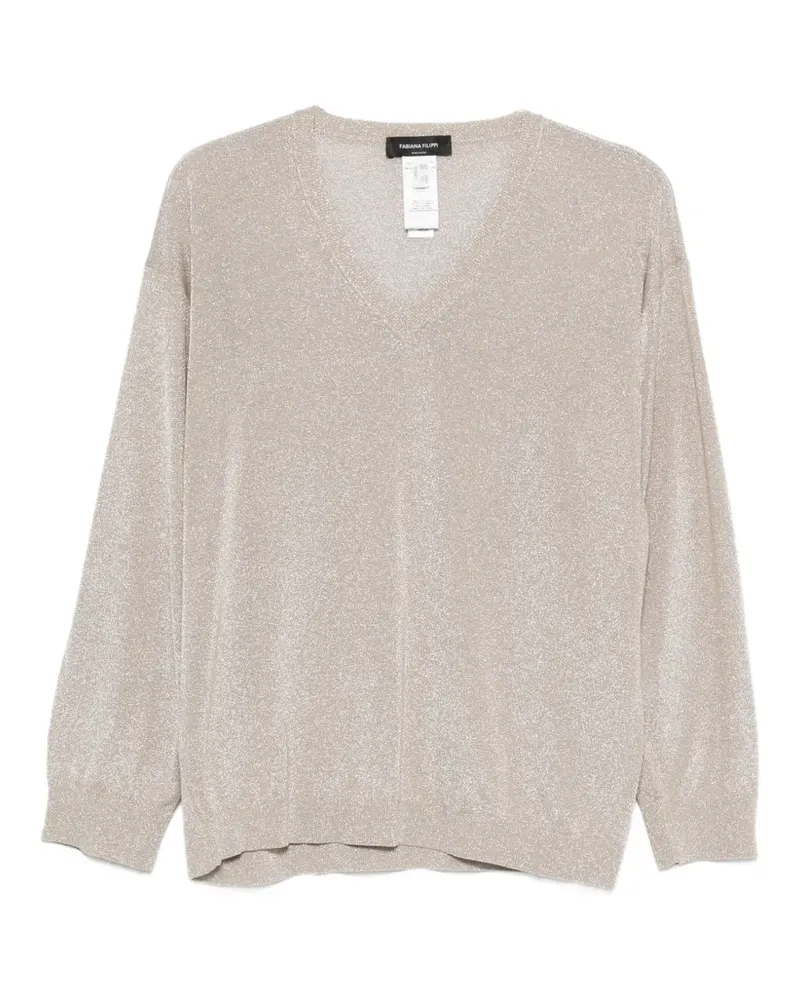 Fabiana Filippi Pullover mit V-Ausschnitt - Nude Nude