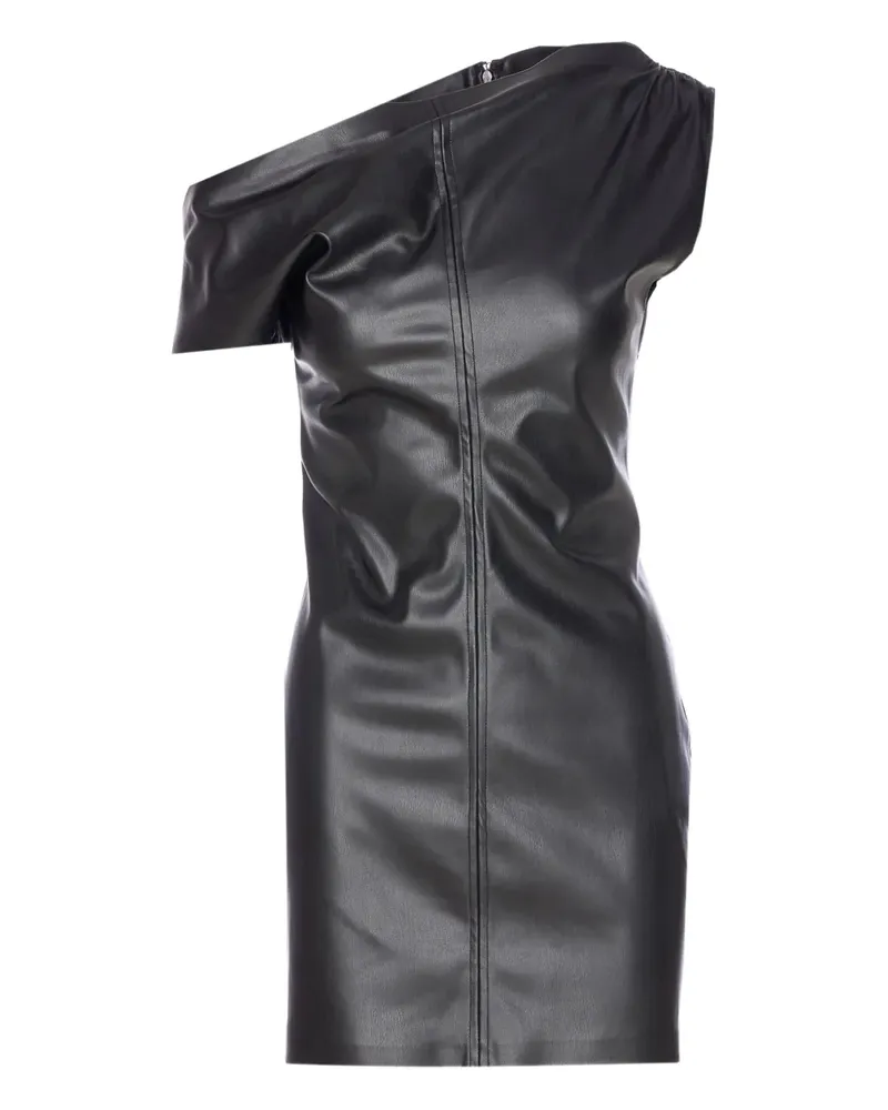 Aniye By asymmetric leather-effect dress - Schwarz Schwarz