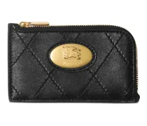 Strand Kartenetui mit Rautensteppung - Schwarz