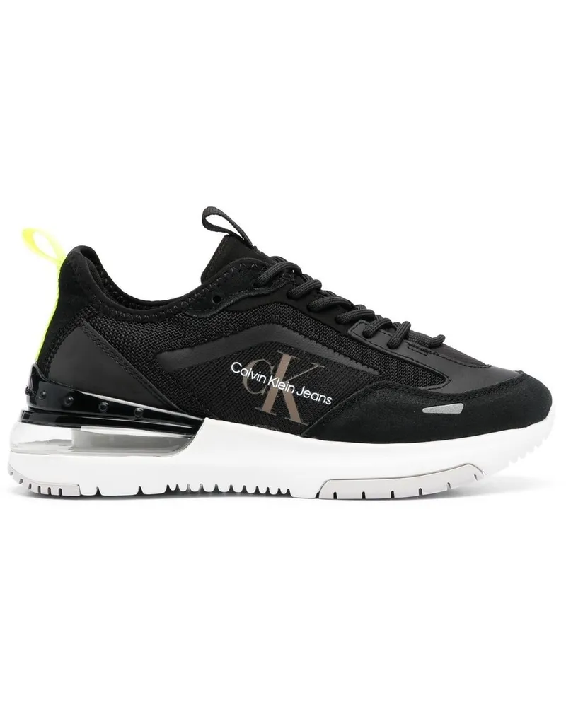 Calvin Klein Sneakers mit Logo-Print - Schwarz Schwarz