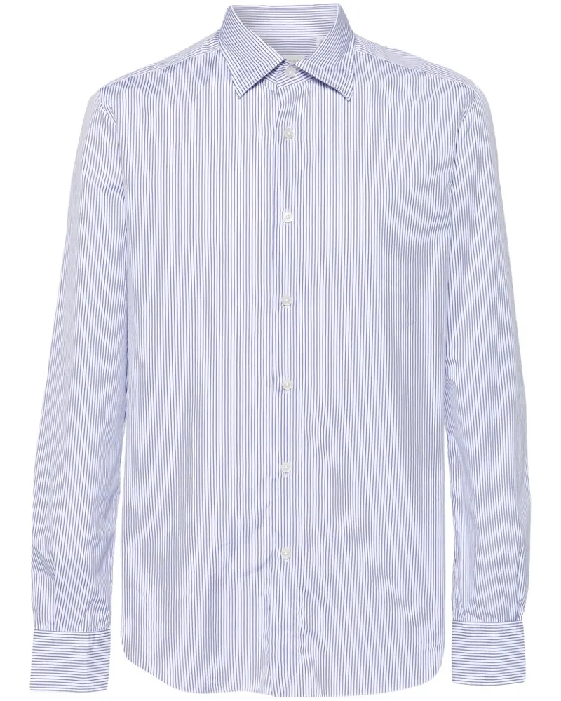 Glanshirt Gestreiftes Hemd - Blau Blau