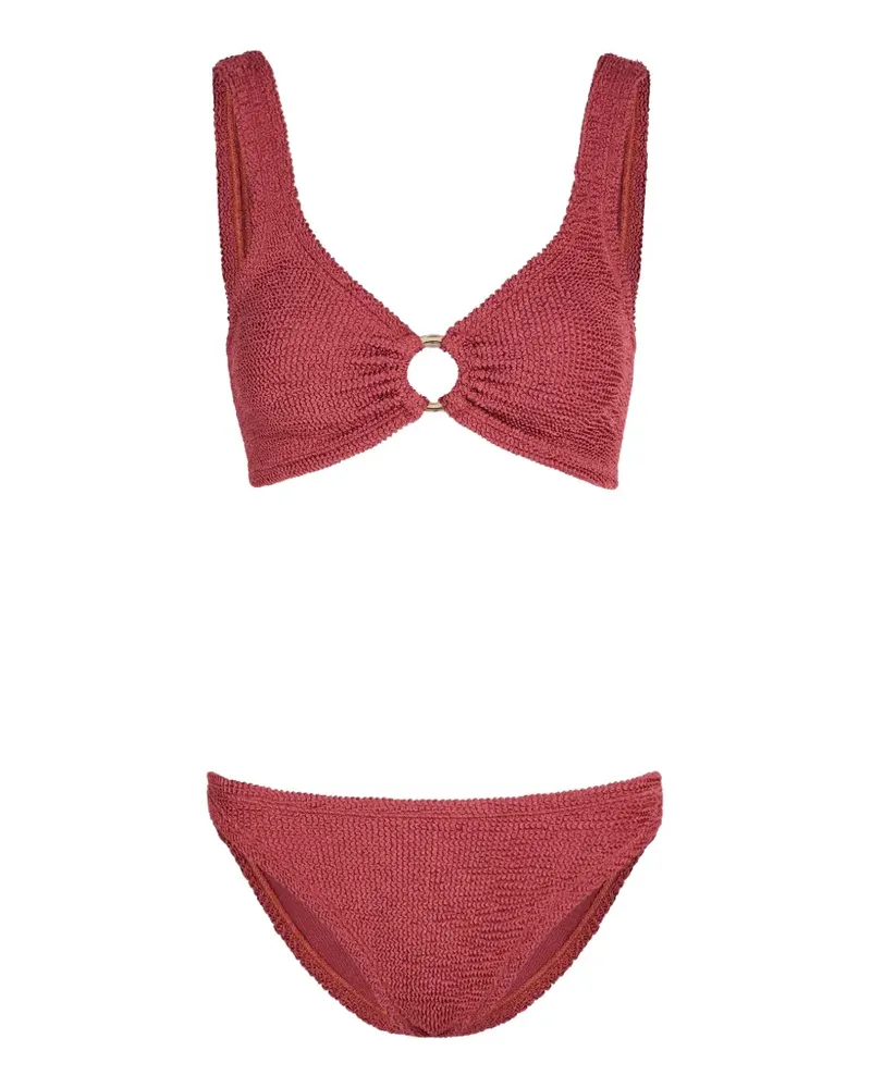 Hunza G crinkled ring-detail bikini - Rot Rot