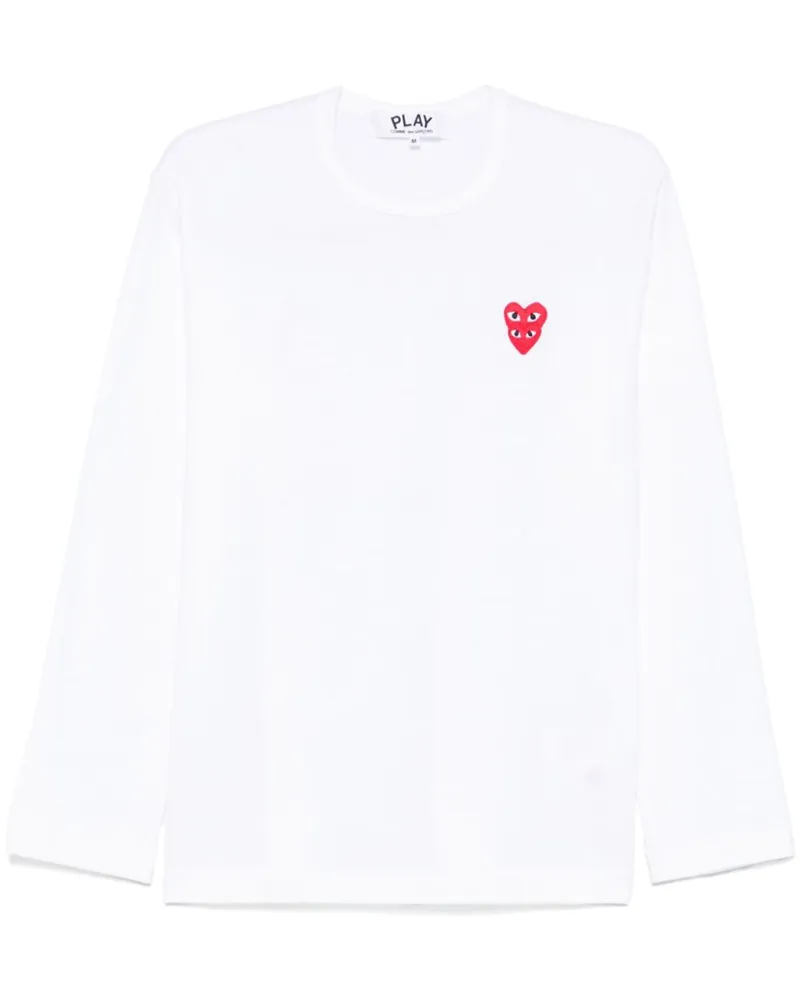 Comme des Garçons T-Shirt mit Herz-Patch - Weiß Weiß