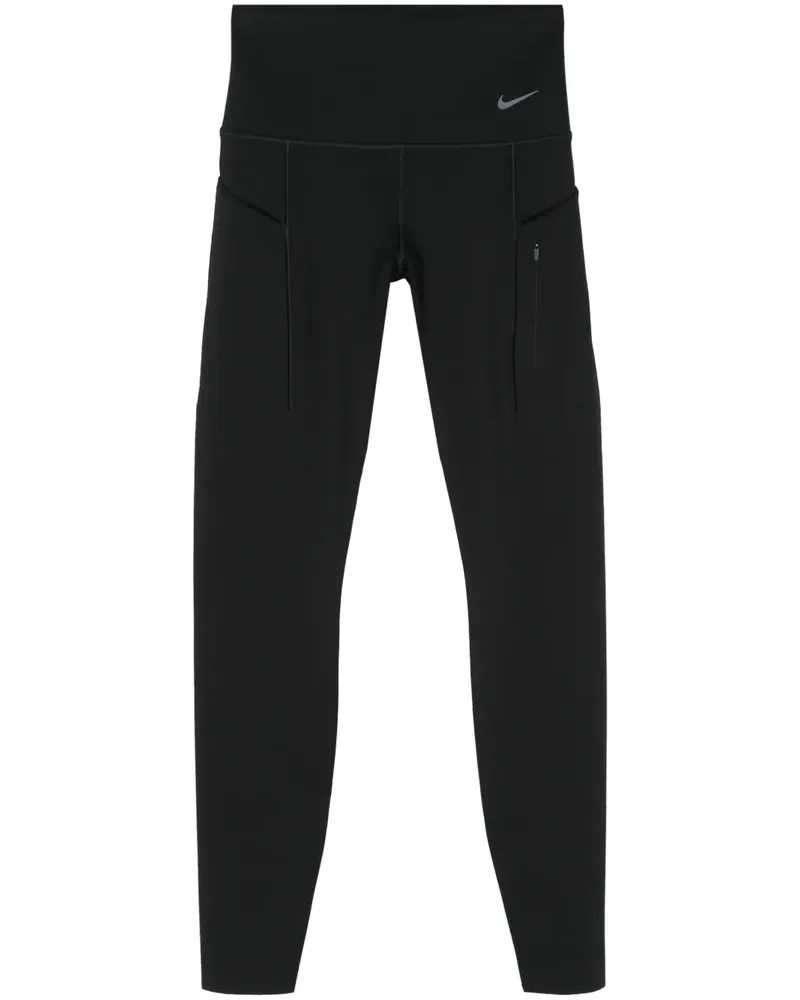 Nike Leggings mit Swoosh-Print - Schwarz Schwarz