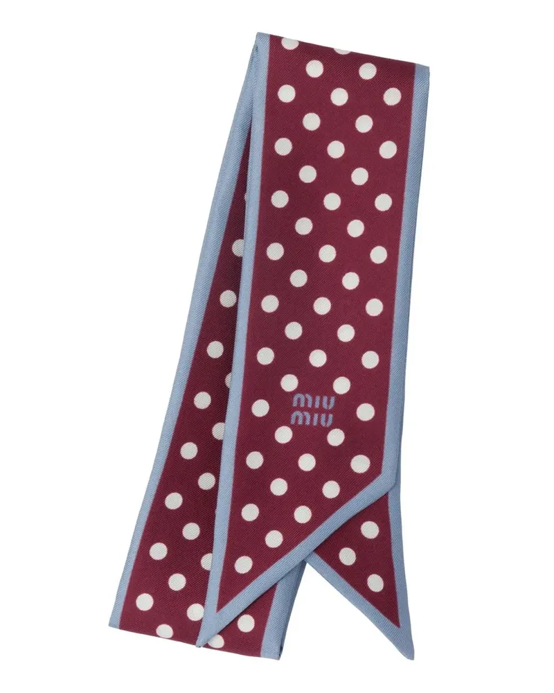 Miu Miu Schal mit Polka Dots - Rot Rot