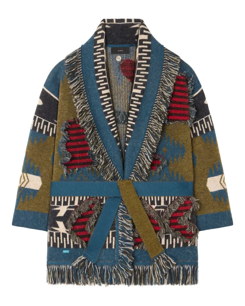 Alanui Gemusterter Cardigan mit Fransen - Mehrfarbig Mehrfarbig