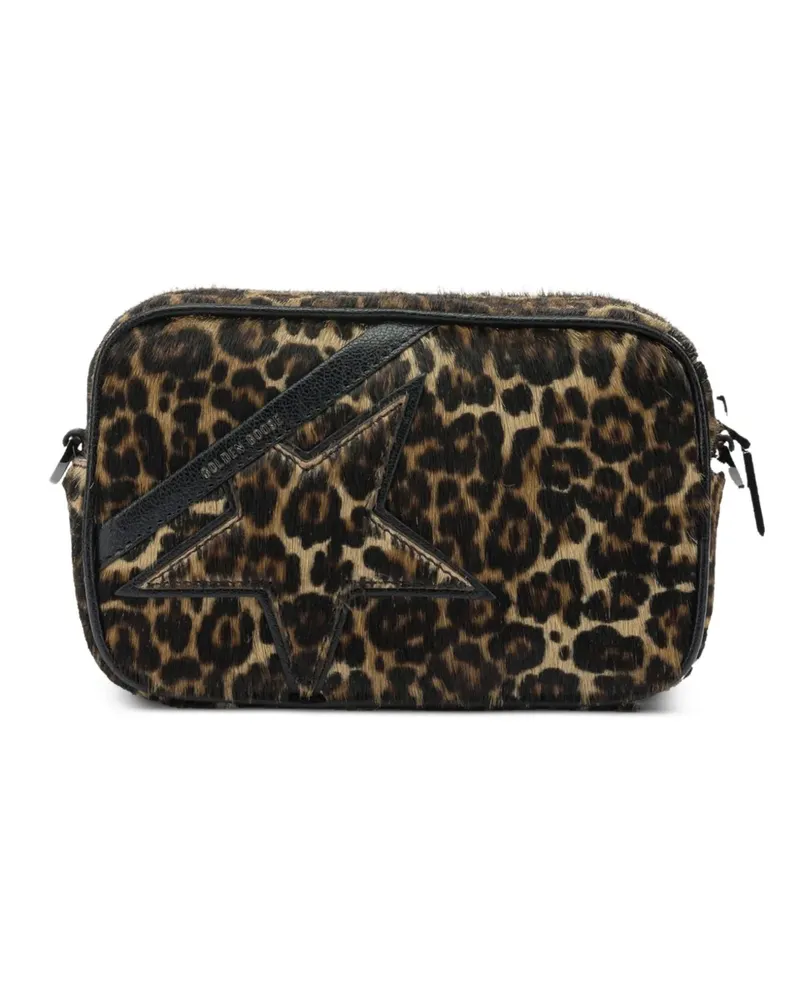 Golden Goose Mini Star Schultertasche mit Animal-Print - Braun Braun