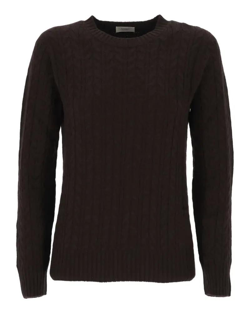AGNONA Pullover mit Zopfmuster - Braun Braun