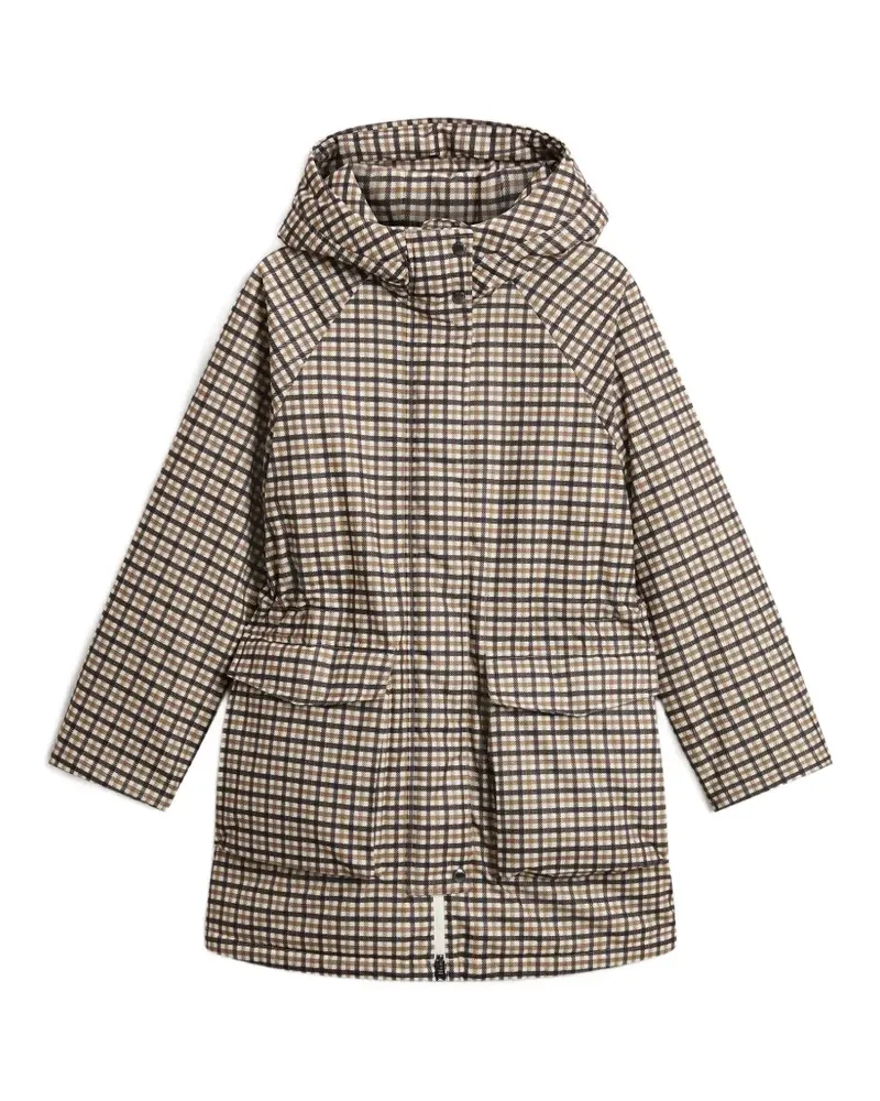 Woolrich Kapuzenmantel mit Karomuster - Braun Braun