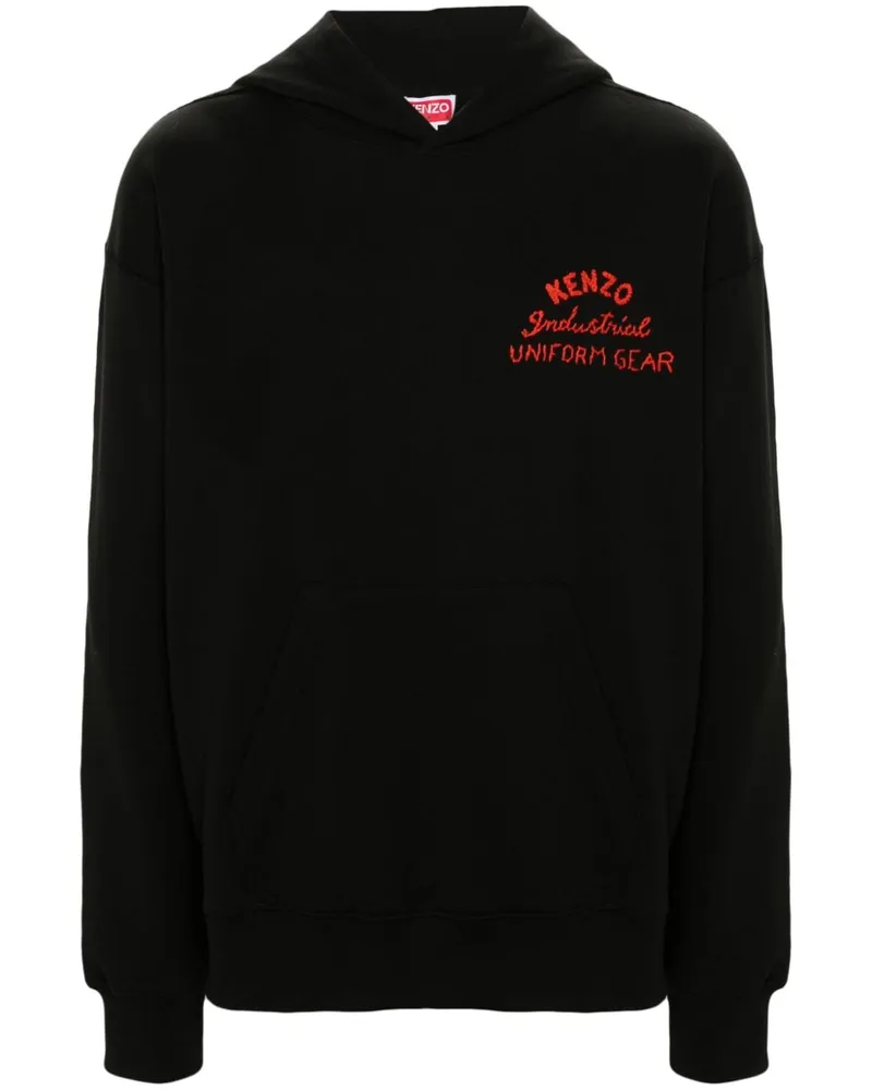 Kenzo Drawn Varsity Hoodie - Schwarz Schwarz