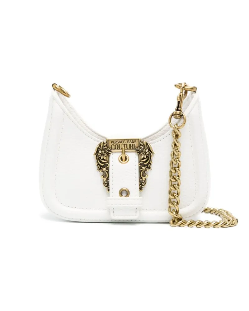 Versace Jeans Mini-Tasche mit Couture Barocco-Schnalle Weiß