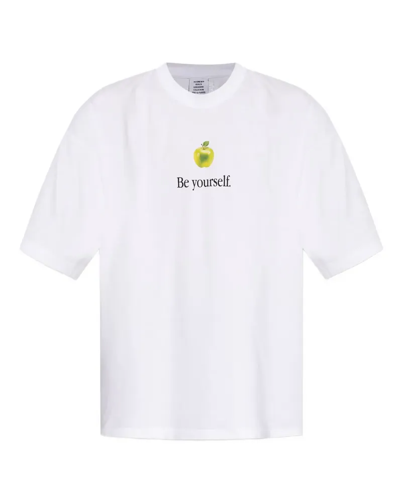 VETEMENTS T-Shirt mit Apfel-Print - Weiß Weiß