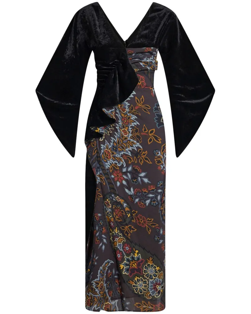 Etro Kleid mit Paisley-Print - Schwarz Schwarz