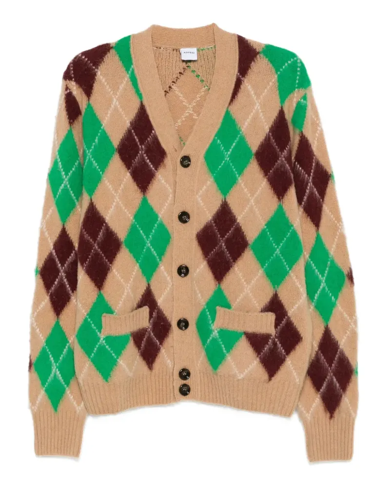 ASPESI Cardigan mit Argyle-Muster - Nude Nude