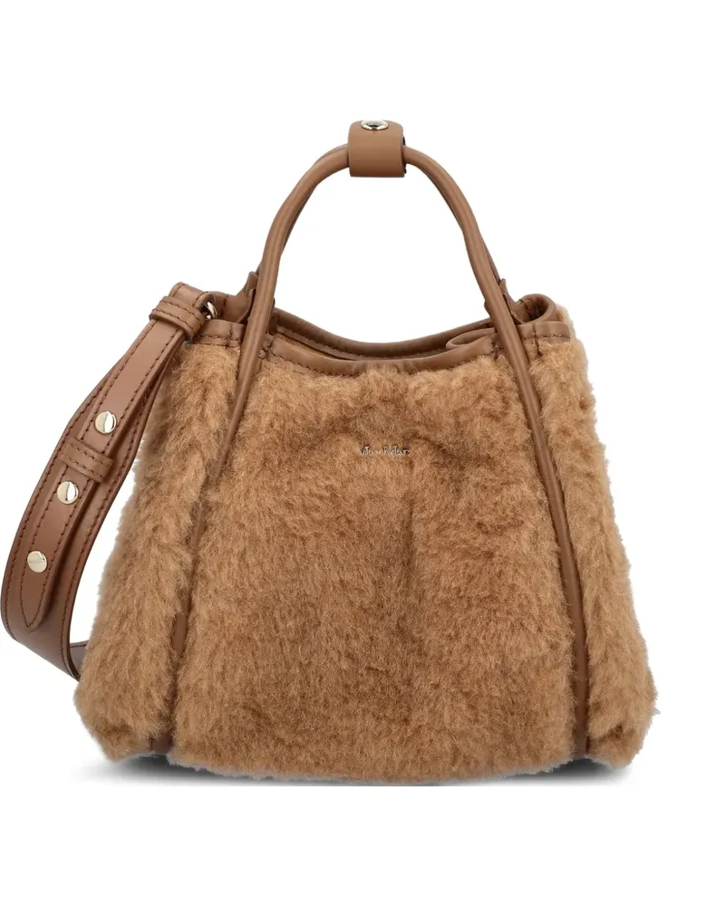 Max Mara Marine Tote Bag aus Pelz - Braun Braun