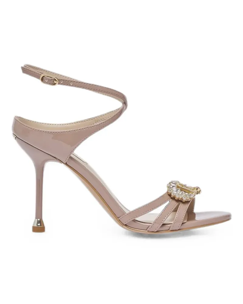 Liu Jo crystal-embellished leather sandals - Nude Nude