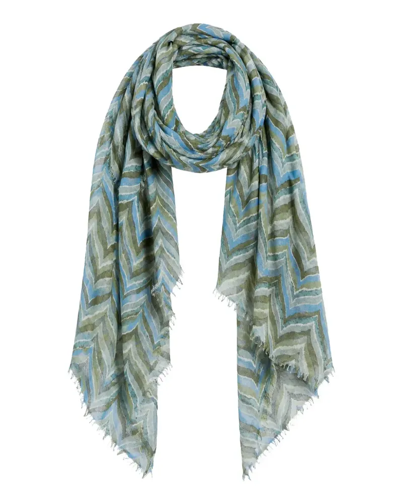 hemisphere Schal mit Weber-Print - Blau Blau