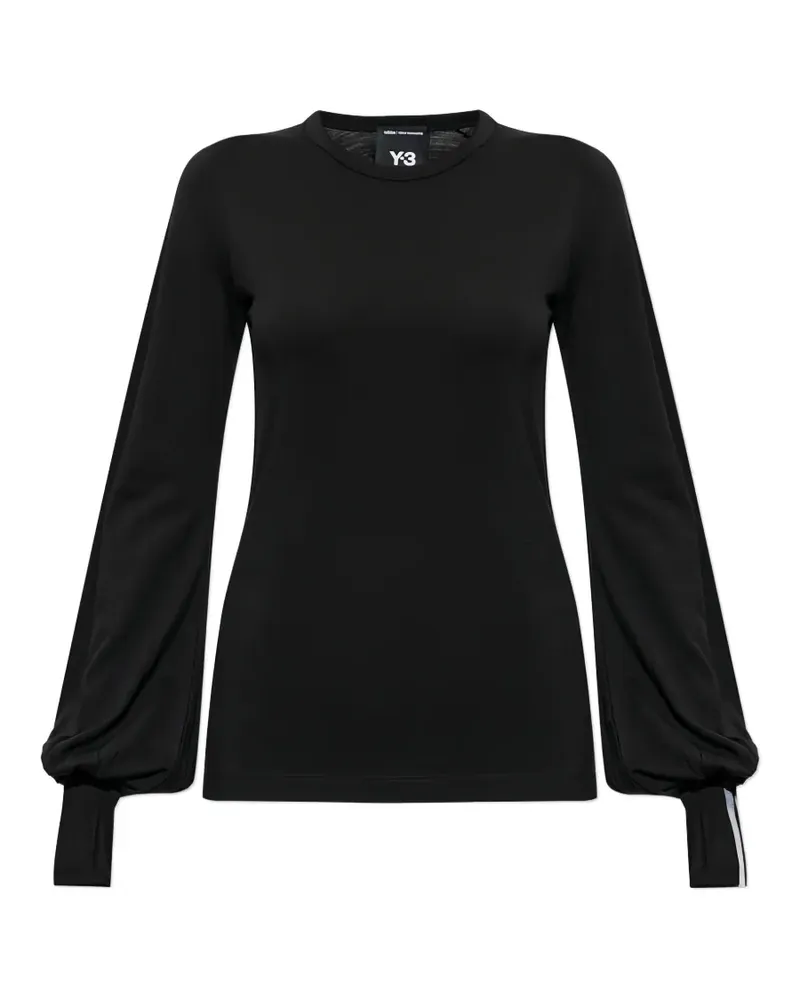 Y-3 Langarmshirt aus Wolle - Schwarz Schwarz