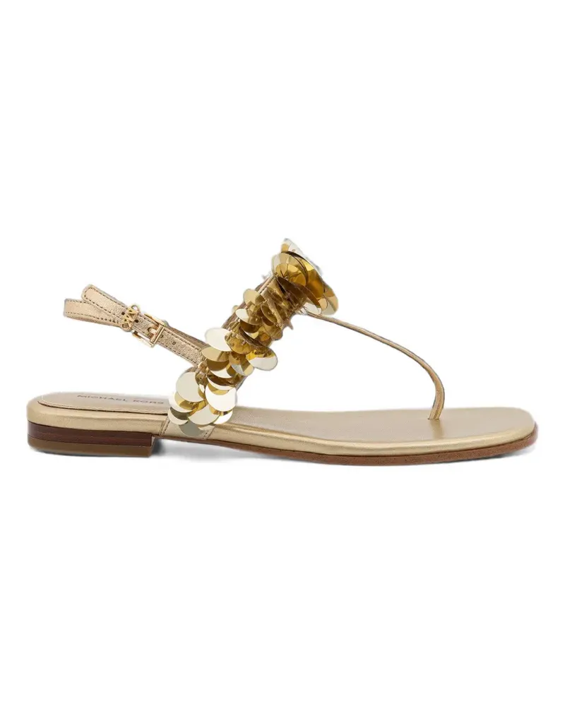 Michael Kors sequin-embellished metallic sandals - Gold Gold
