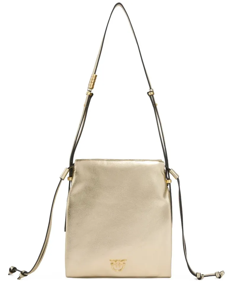 Pinko Love Birds Schultertasche - Gelb Gelb