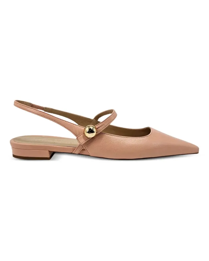 MADISON.MAISON binta pointed leather slingback pumps - Rosa Rosa