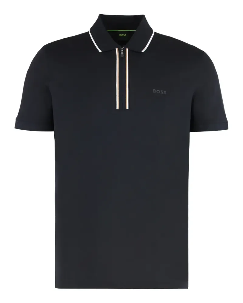HUGO BOSS half-zip polo shirt - Schwarz Schwarz