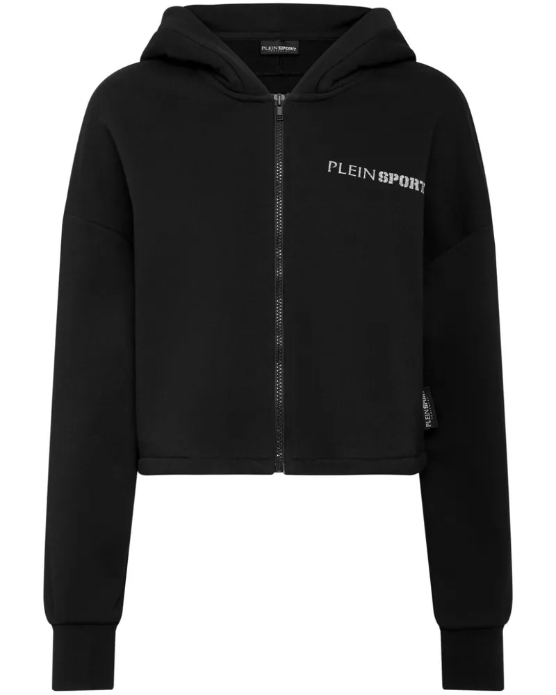 Philipp Plein Kapuzenjacke mit Kratzer-Print - Schwarz Schwarz