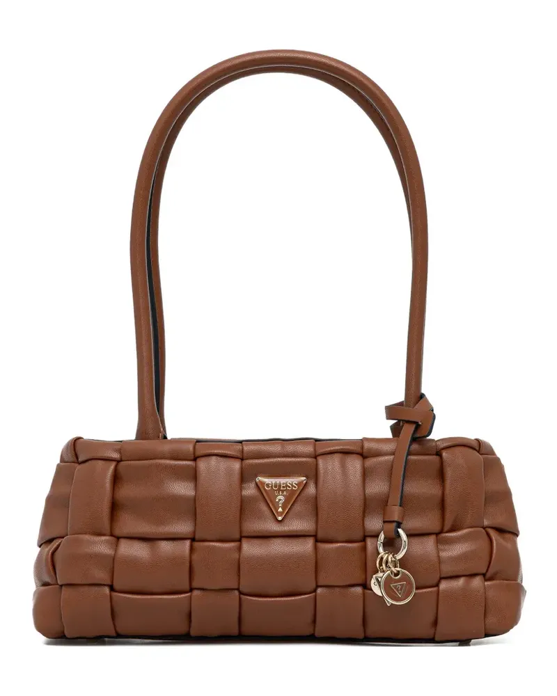 Guess Schultertasche mit Anhängern - Braun Braun