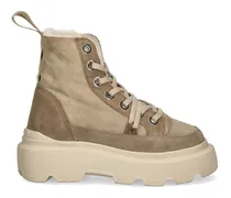 Stiefel aus Wildleder - Nude