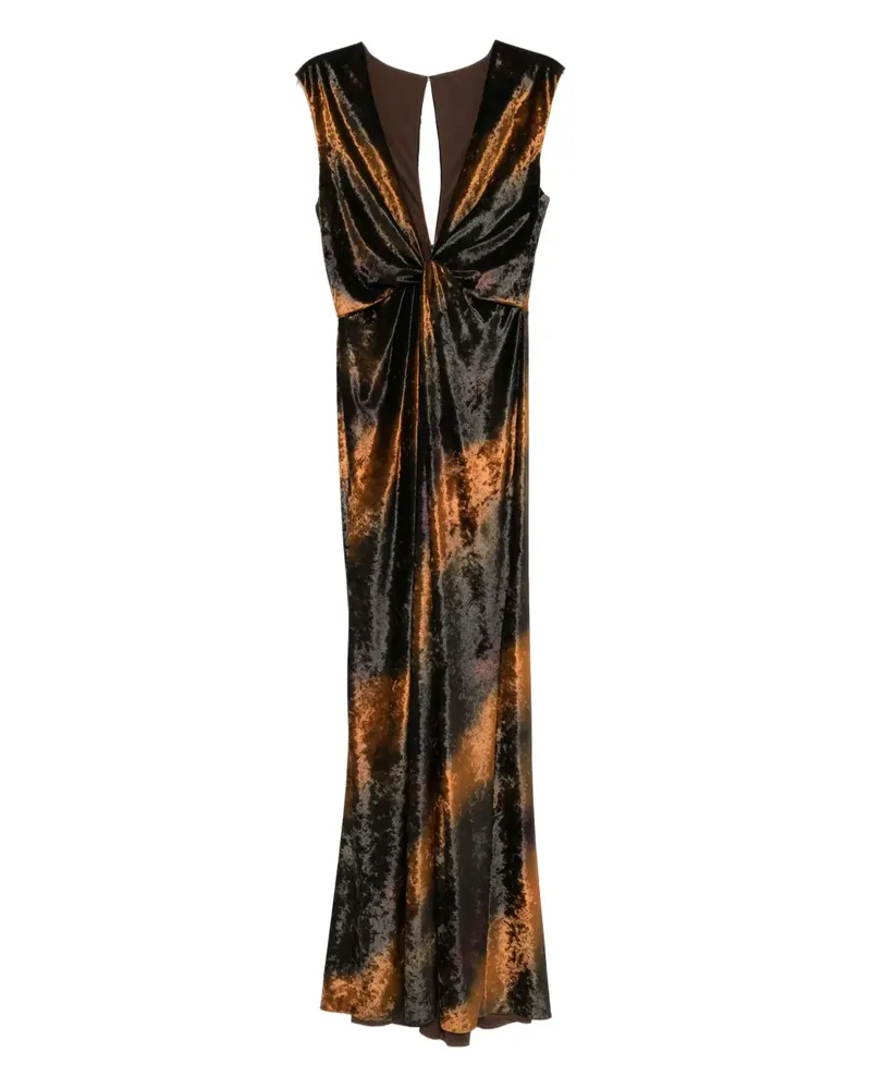 Amsale Samtkleid mit Ombré-Effekt - Braun Braun