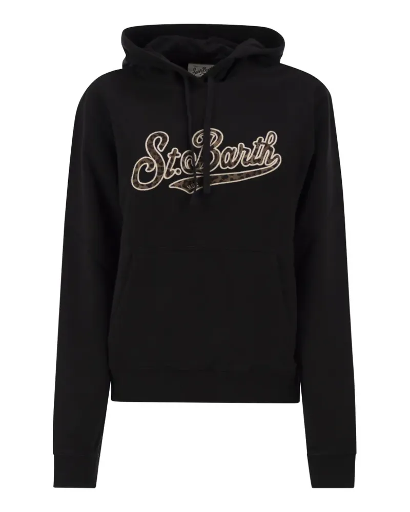 MC2 Saint Barth Virginia Hoodie mit Animal-Print - Schwarz Schwarz