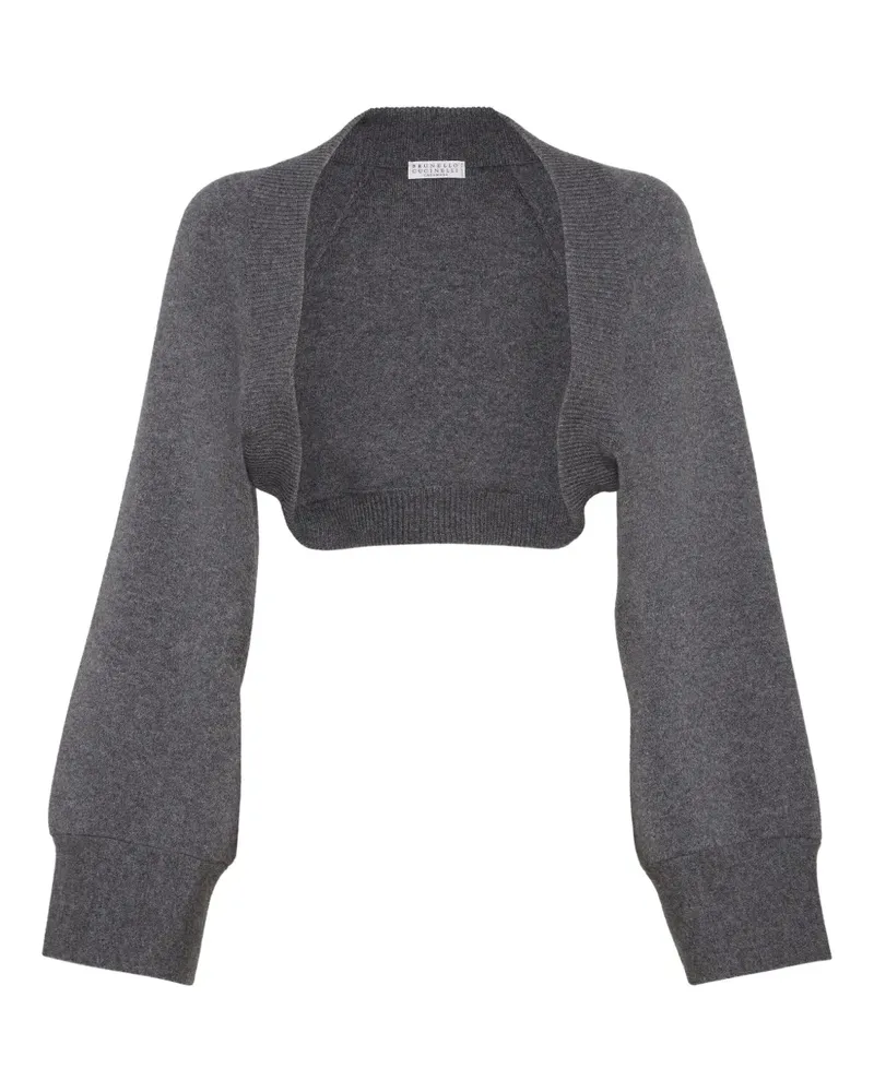 Brunello Cucinelli Klassischer Cropped-Cardigan - Grau Grau