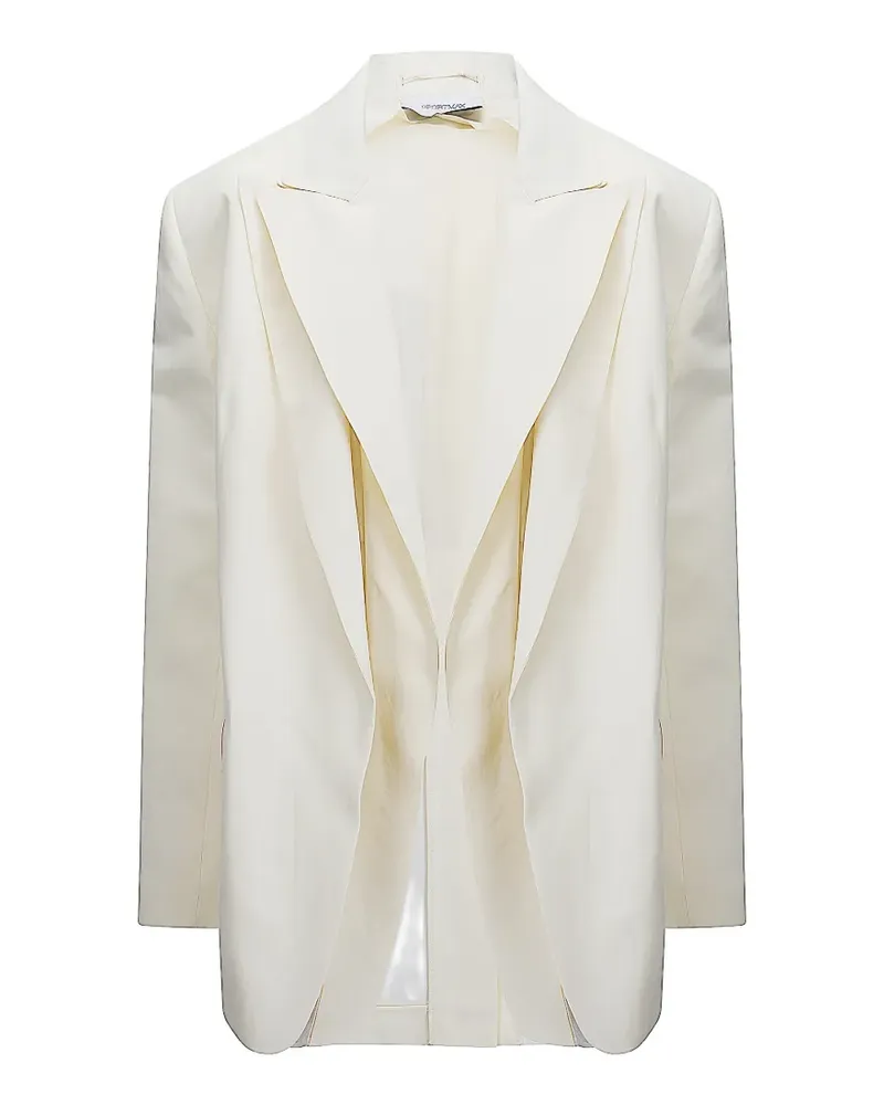 SPORTMAX peak-lapels layered jacket - Nude Nude