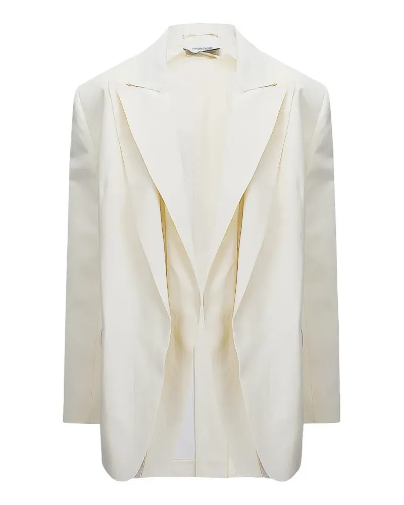 SPORTMAX peak-lapels layered jacket - Nude Nude
