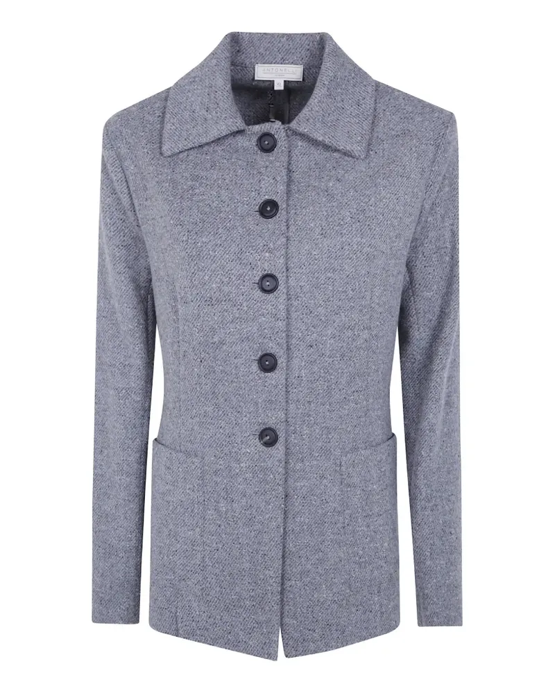 Antonelli Firenze Wolljacke mit Knopfleiste - Grau Grau