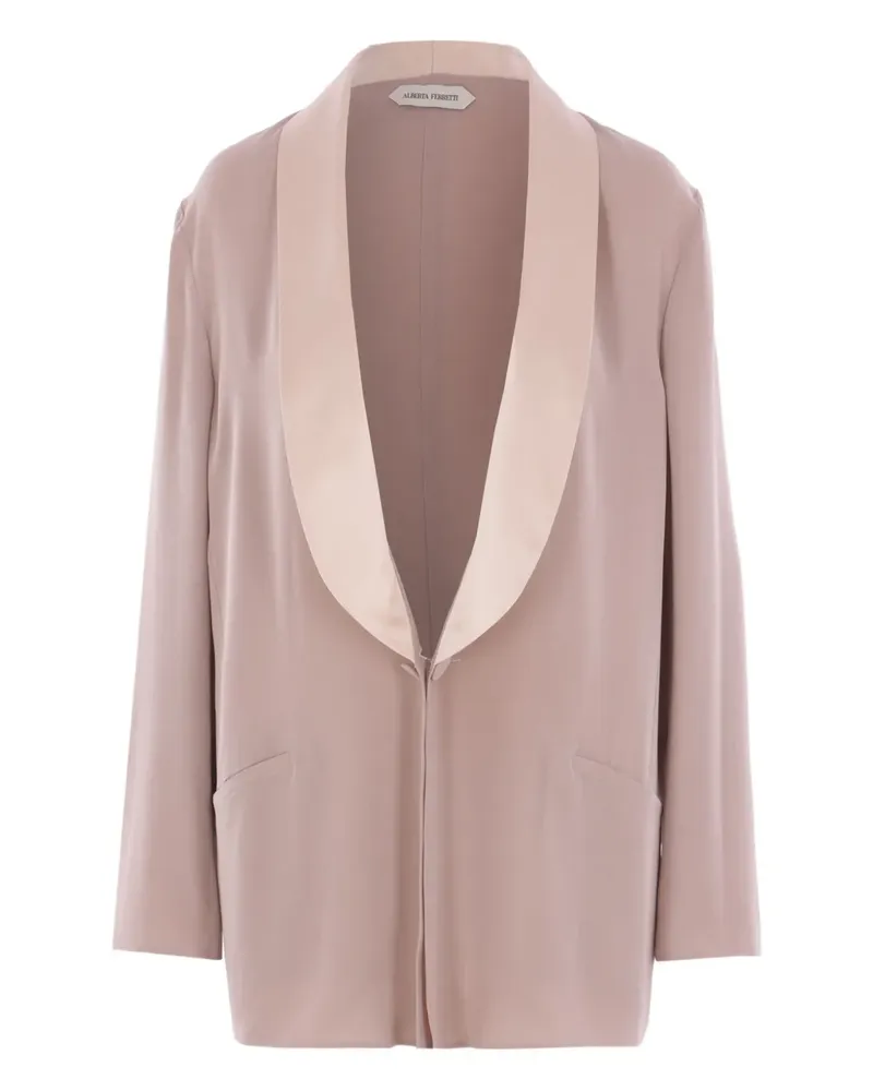 Alberta Ferretti satin-collar blazer - Rosa Rosa